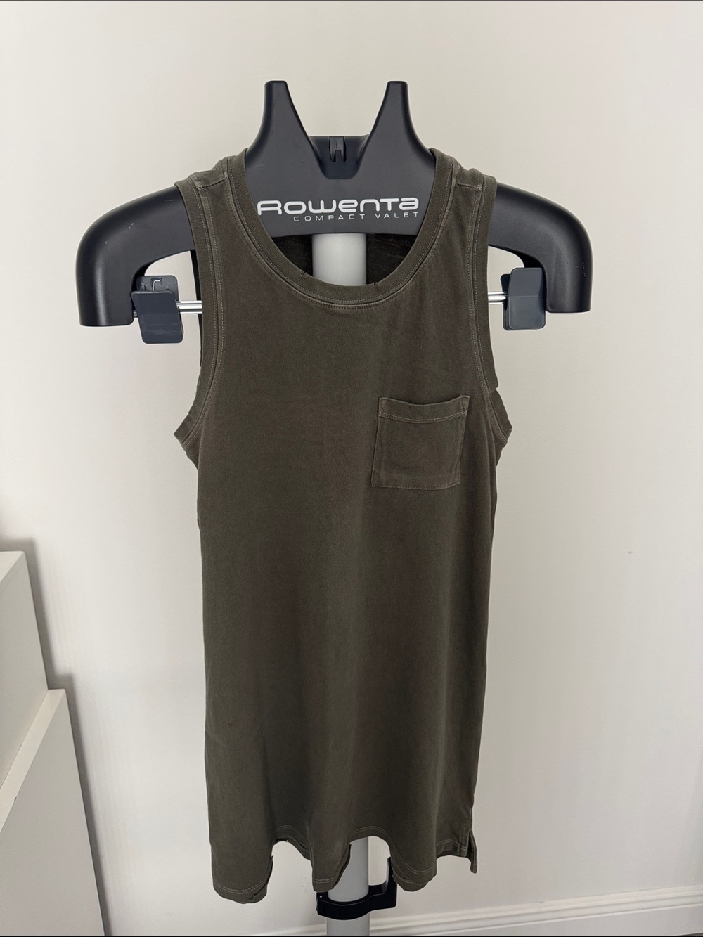 Abercrombie & Fitch Olive Green Sleeveless Distressed Mini Dress